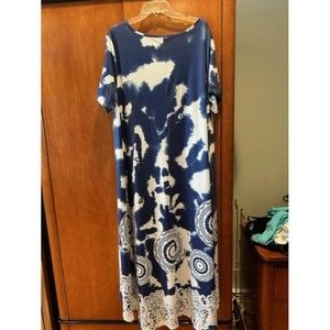 NEW SHEIN Women’s 2X Plus Blueish Short Sleeve Maxi Dress NEW